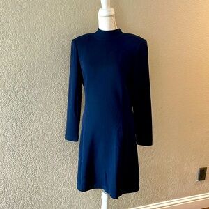 ST. JOHN navy blue dress